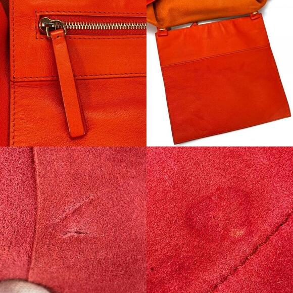CELINE Orange Leather Tote Bag - Picture 8 of 11
